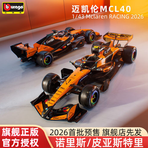 比美高1/43迈凯伦MCL40合金车模