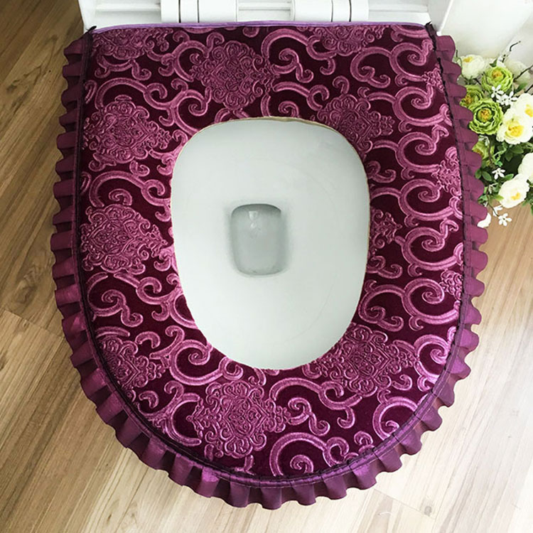 【2个装】马桶垫坐垫 家用防水拉链通用坐便套秋冬马桶套坐便器垫