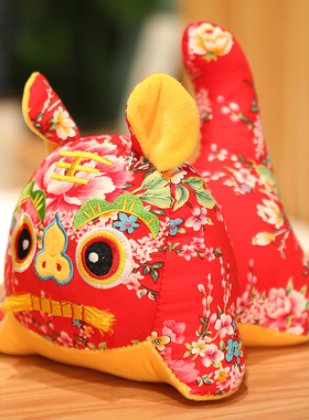 布老虎传统民间工艺生肖娃娃玩偶虎年吉祥物公仔毛绒玩具定制礼品