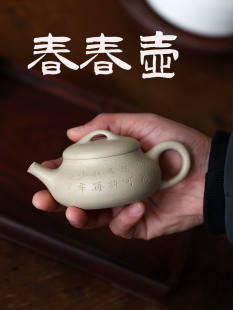 一水堂宜兴原矿手工紫砂壶家用泡茶壶功夫茶具本山绿泥春春壶130C