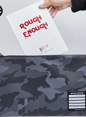 RGH 迷彩文件袋男生商务便携办公包休闲蓝色学生手抓包复古休闲包