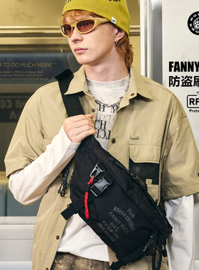 RGH 防盗刷腰包美式户外旅行胸包防水多功能斜挎包运动骑行包男生