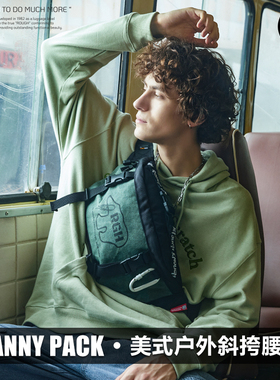 RGH 美式斜挎包防水胸包机能腰包男士休闲工装户外大容量骑行背包