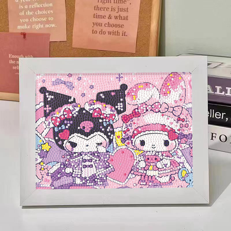 钻石贴画儿童手工diy材料包库洛米美乐蒂点钻粘贴画情侣女友礼物,玩具/童车/益智/积木/模型,手工创意粘贴类,淘宝优惠券,粉丝福利购,淘宝优惠卷