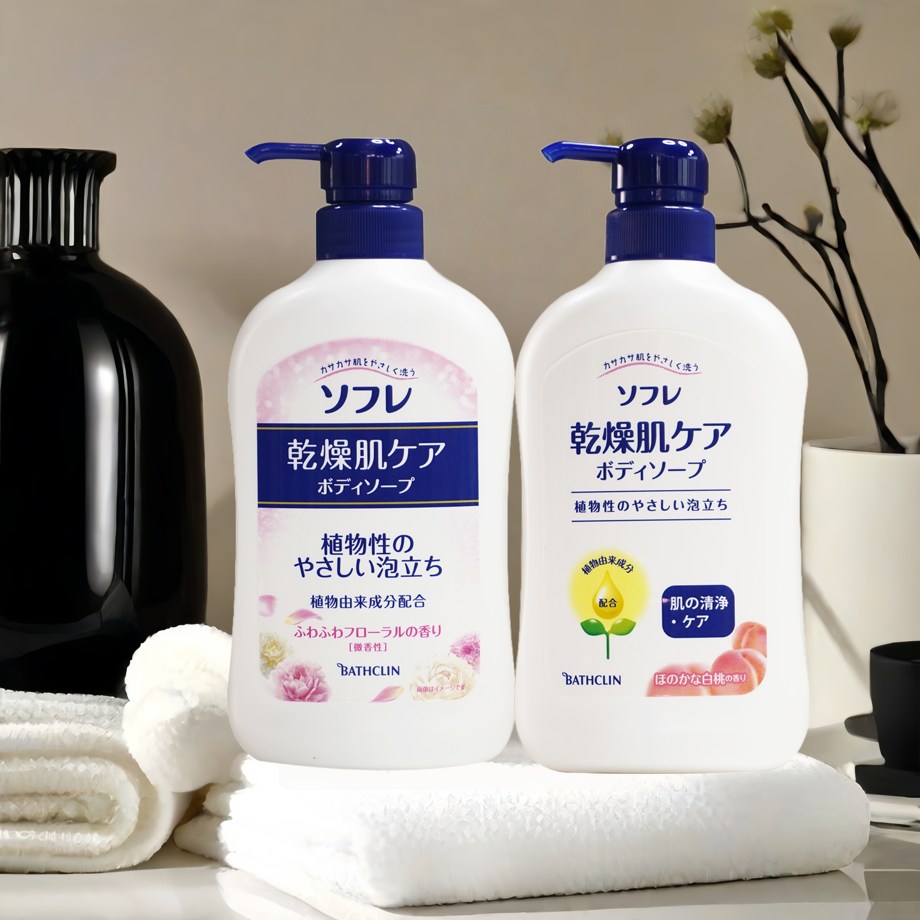 日本原装进口美肌白桃香沐浴露