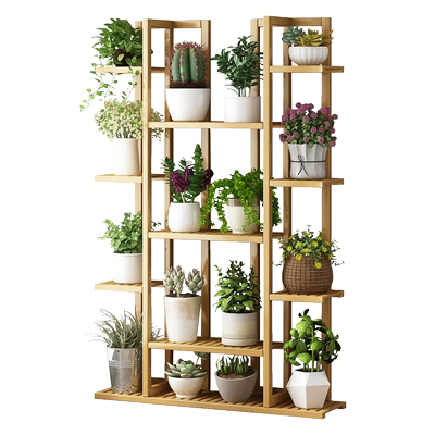 客厅花架实木拆装欧式