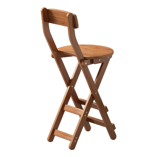 高脚凳吧台凳家用客厅厨房多功能可折叠凳便携式收银前台靠背椅子