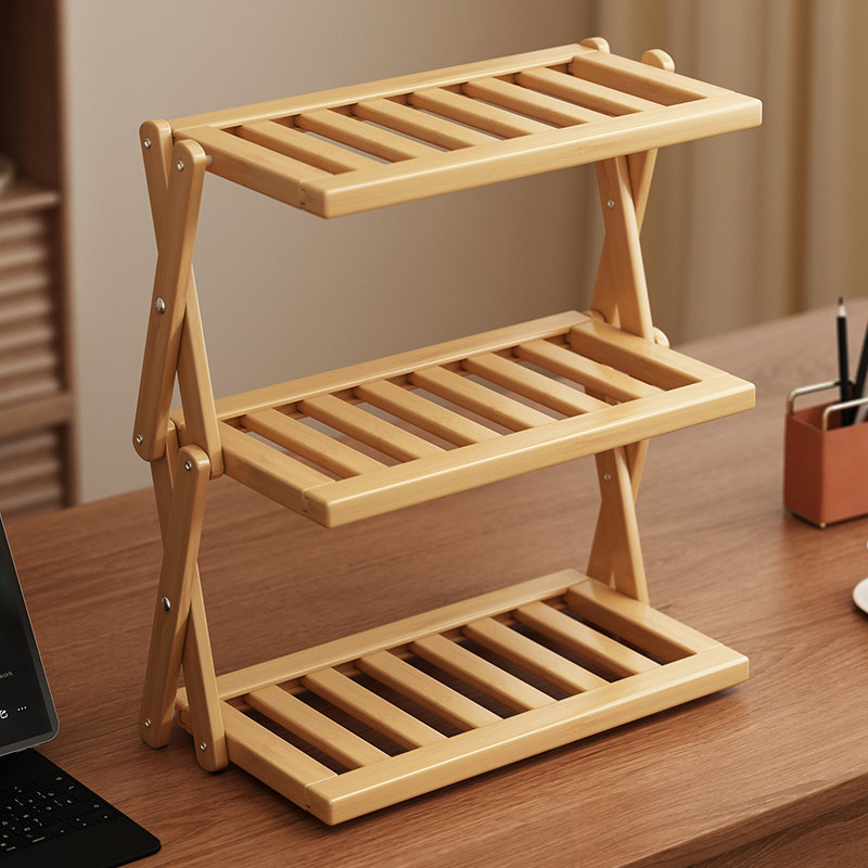 桌面置物架杯子收纳摆放架子多层多功能简易办公室台面上小型书架