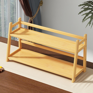 茶室桌面博古架小型茶具置物架紫砂壶摆件收纳架桌上功夫茶杯架子