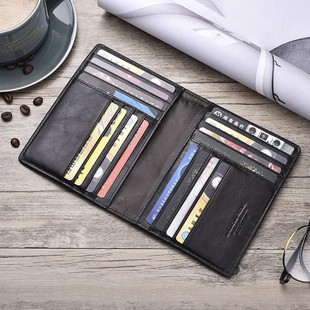头层牛皮复古登机卡真皮护照夹护照包护照本皮夹多卡位卡包证件包