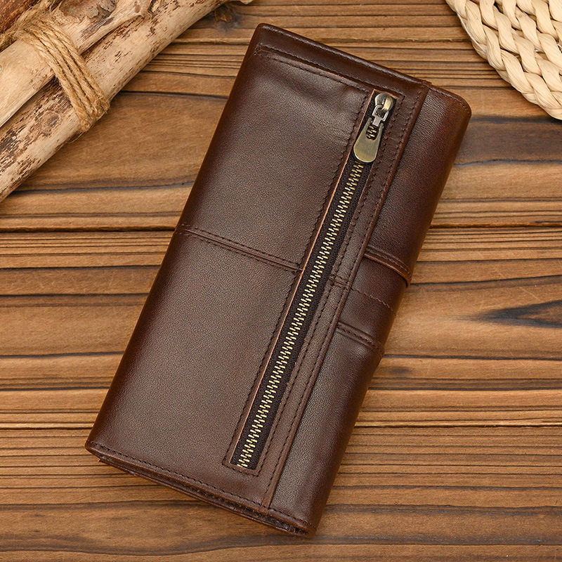 女士长款三折真皮钱包手机包带拉链零钱袋包多卡位牛皮钱夹卡包,箱包皮具/热销女包/男包,钱包,淘宝优惠券,粉丝福利购,淘宝优惠卷