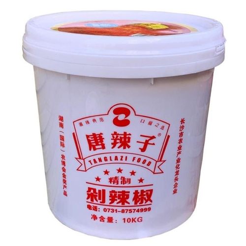 包邮正品湖南宁乡唐辣子精制剁辣椒10kg餐饮装特辣猛辣湘菜蒸鱼头