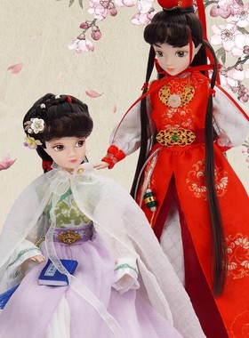 可儿娃娃红楼梦 黛玉宝钗元春宝玉妙玉古装娃娃儿童生日礼物9125