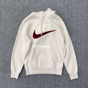 Nike春秋男款连帽大勾运动卫衣加绒保暖休闲打底套头衫FN3105-104