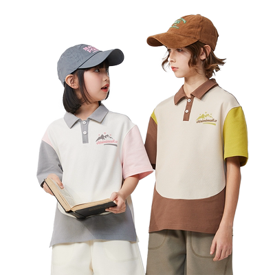 麦米麦卡童装polo衫男童夏装2024新款儿童衣服上衣潮女童短袖t恤