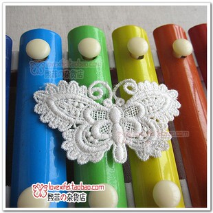 外贸拼布zakka拍照道具|手摇花边 棉线百代丽花边 蝴蝶