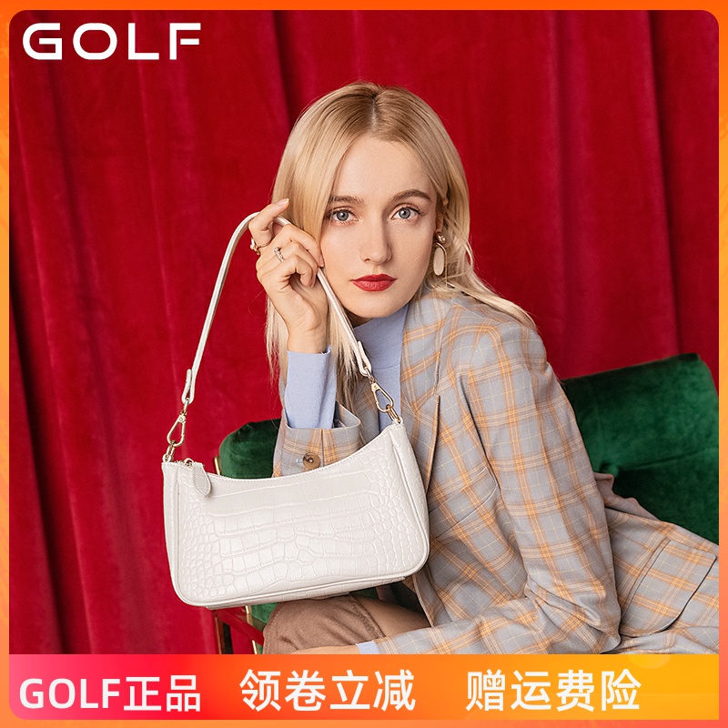GOLF包包2025新款潮真皮腋下包