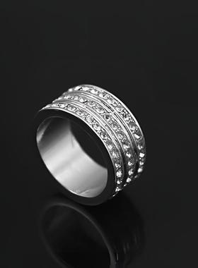 镶钻三叠戒指-托马斯萨博全新款镀925指环外贸