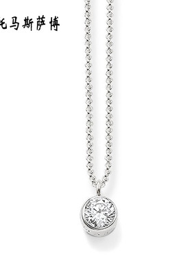 白色圆锆石项坠项链 zircon pendant Necklace 托马斯萨博首饰品