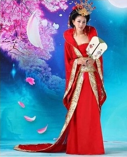 中国风古装 cos仙女摄影舞台演出拖尾汉服 武则天汉唐宫廷皇后贵妃