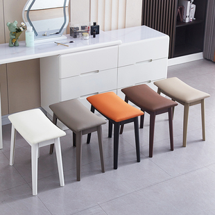 轻奢面化妆凳梳妆凳简约小矮凳换鞋凳子女生卧室梳妆台椅子方板凳