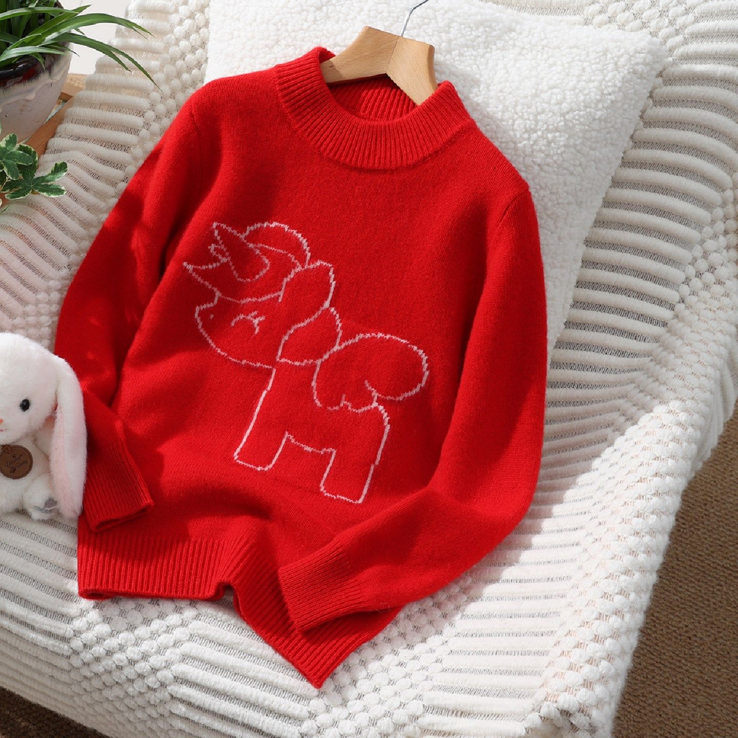 儿童羊绒衫女童双股厚款半高领针织打底衫男童小马羊毛衫卡通毛衣,童装/婴儿装/亲子装,毛衣/针织衫,淘宝优惠券,粉丝福利购,淘宝优惠卷