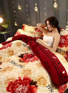 法莱绒被套秋冬季双人单人1.5m加厚加绒毛绒法兰绒珊瑚绒被套单件