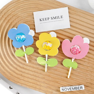 彩色简约ins花棒棒糖装饰卡表扬留言卡纸小零食奖励学生加油鼓励