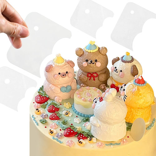 网红立体小公仔蛋糕刮板烘焙动物刮片奶油蛋糕卡通身体板透明刮刀
