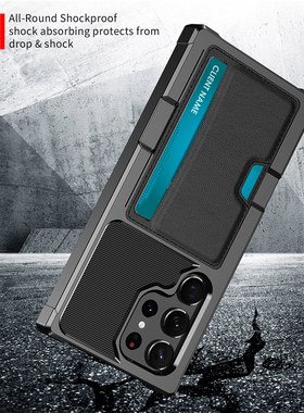 三星NOTE20Ultra车载磁吸适用Galaxy s24plus插卡保护套新款S22/S23全包加厚防摔卡包手机壳S21+简约时尚外壳