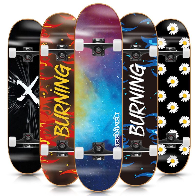 入门滑板初学专业滑板男女双翘儿童枫木青少年四轮滑板车厂家