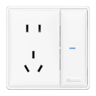 MANK曼科明装大面板MK60二三五孔多功能墙壁插座明线电源开关家用