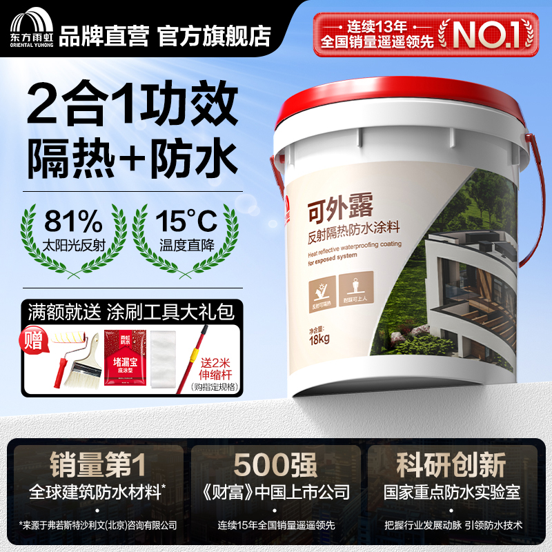 东方雨虹防水涂料抗裂耐老化