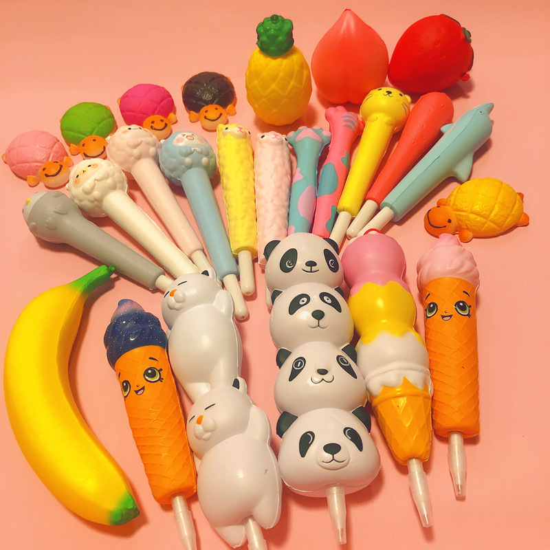 慢回弹减压笔学生创意文具发泄解压捏捏玩具六一儿童节礼物