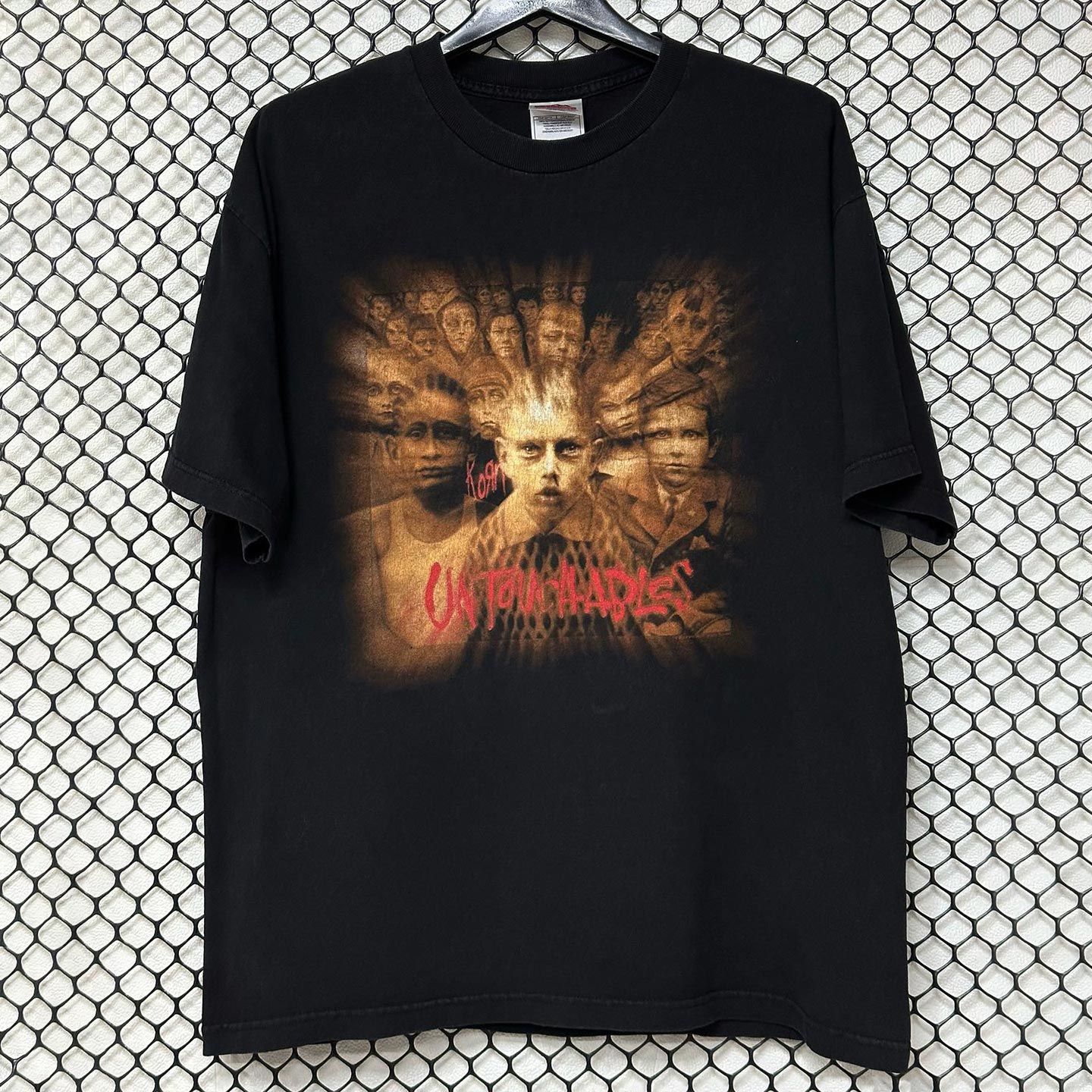 Korn乐队新金属摇滚美式复古T恤