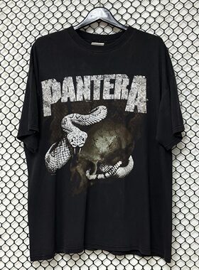 PANTERA潘多拉乐队重金属摇滚短袖美式复古VTG高街潮牌纯棉t恤男