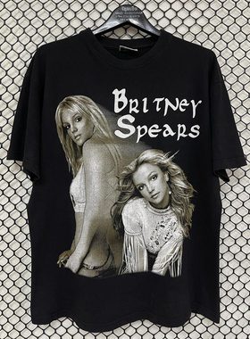 Britney Spears小甜甜布兰妮斯皮尔斯美式复古VTG高街潮牌短袖t恤