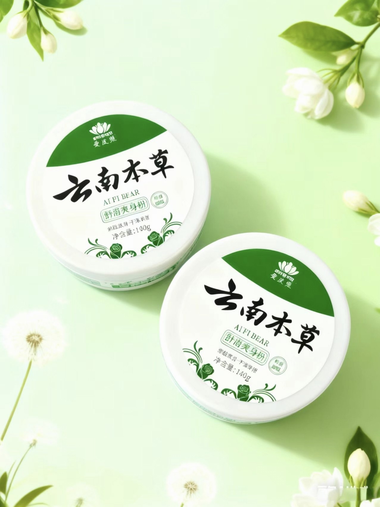 爽身粉祛痱子干爽清凉吸汗除湿留香成人宝宝私处腋下潮湿干爽肌肤