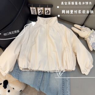【主播推荐】【顾奈】女童休闲外套秋季2026新款中大童纯色上衣