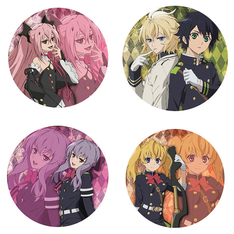 终结的炽天使百夜优一郎柊筱娅三宫三叶动漫周边徽章吧唧挂件