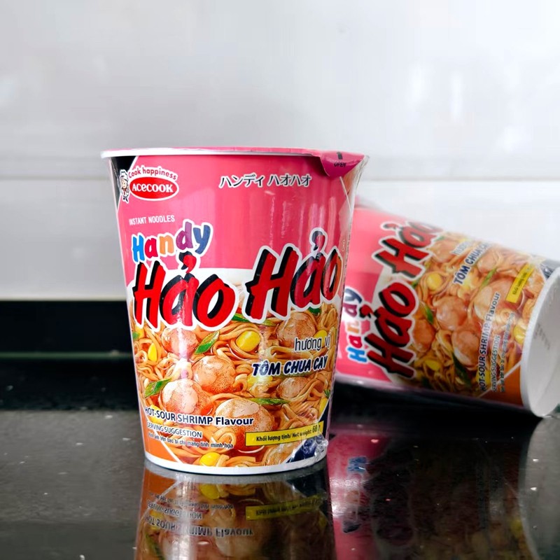 Acecook越南进口酸辣虾风味方便面虾仁汤面杯装酸辣汤面速食泡面