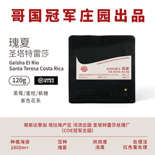 光宗豆号 哥斯达黎加圣塔特蕾莎庄园蜜处理瑰夏咖啡豆 甜得很