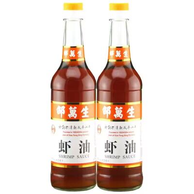 上海特产邵万生虾油卤虾油露500ml*2瓶海鲜调味料烹饪海味虾油鸡