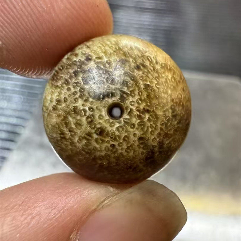 圆珠散珠顶珠手串配珠鱼籽纹竹丝纹金皮披毛犀角送礼男女款手链