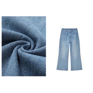 夏季薄款四面弹小个子微喇新款牛仔裤女高腰显瘦气质八分喇叭裤女