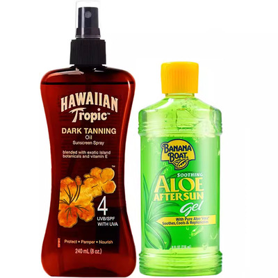 夏威夷美黑油助晒上色快持久古铜