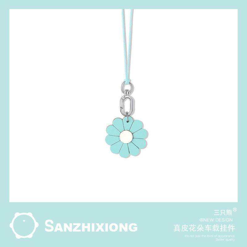 手工真皮汽车挂件高档车载后视镜装饰挂件车内挂饰品车载装饰礼品