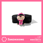 可爱小狗汽车纸巾包创意车载纸巾盒车内扶手箱纸巾收纳包车内装 饰