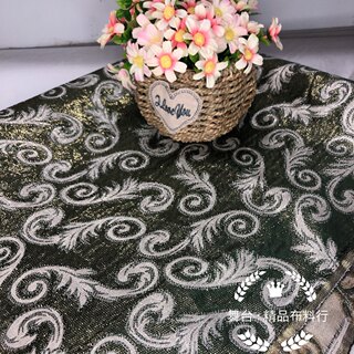 织锦面料 金丝风尾提花面料双面可用 舞台影视服装古装汉服布料