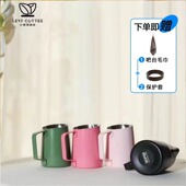 WPM惠家拉花缸 450cc咖啡拉花杯 不锈钢打奶泡杯斜口尖嘴圆嘴奶缸